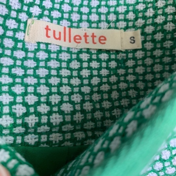 Tullette MIni Green and White Skirt Belting Detail - Picture 7 of 7